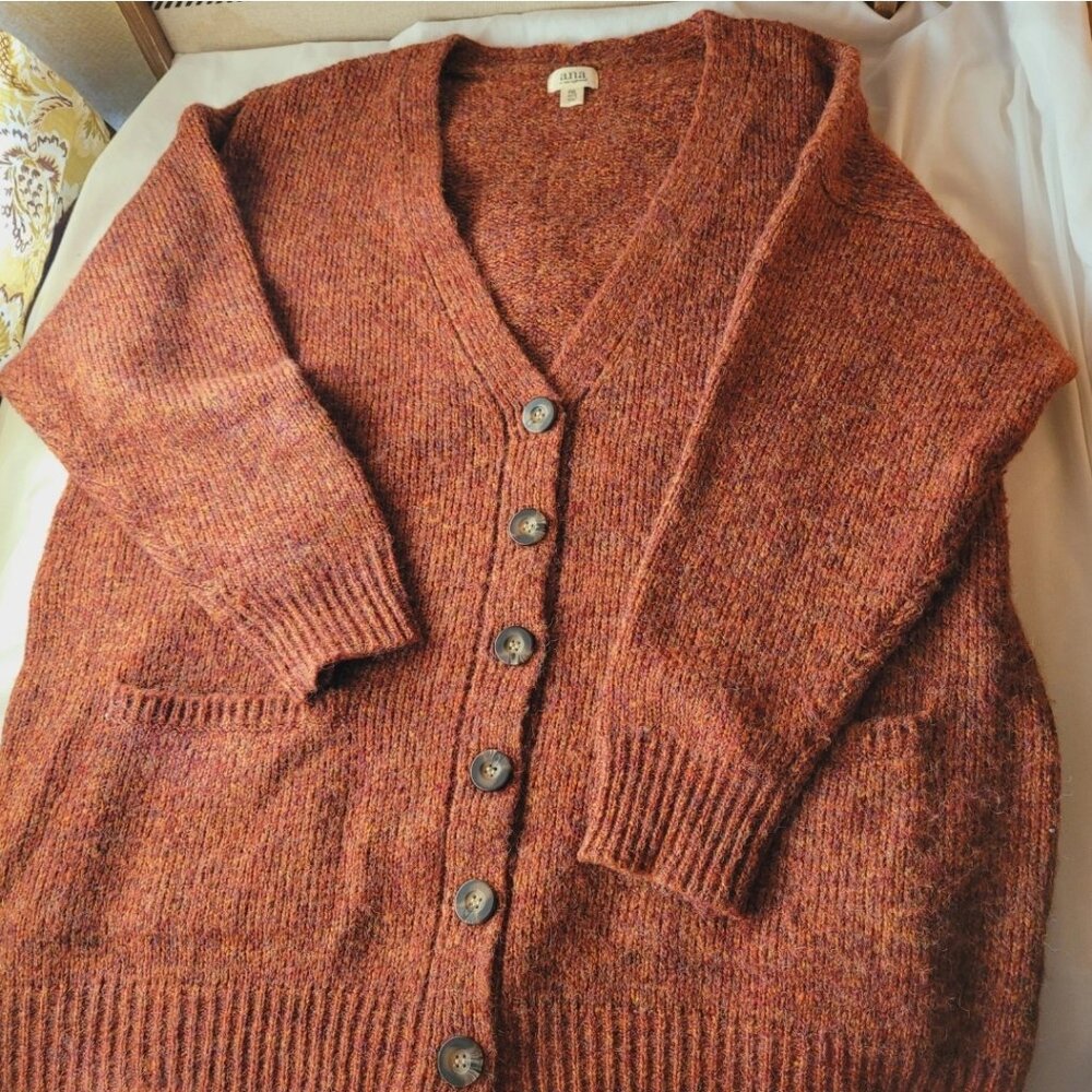 A.N.A Women's Boyfriend Cardigan With Pockets Size Petite XL